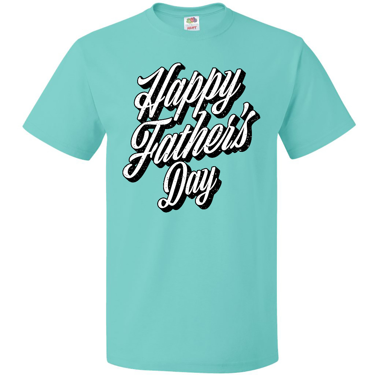 Inktastic Happy Fathers Day Script With Grunge Text T-Shirt First 1st For Dad - Picture 7 of 9