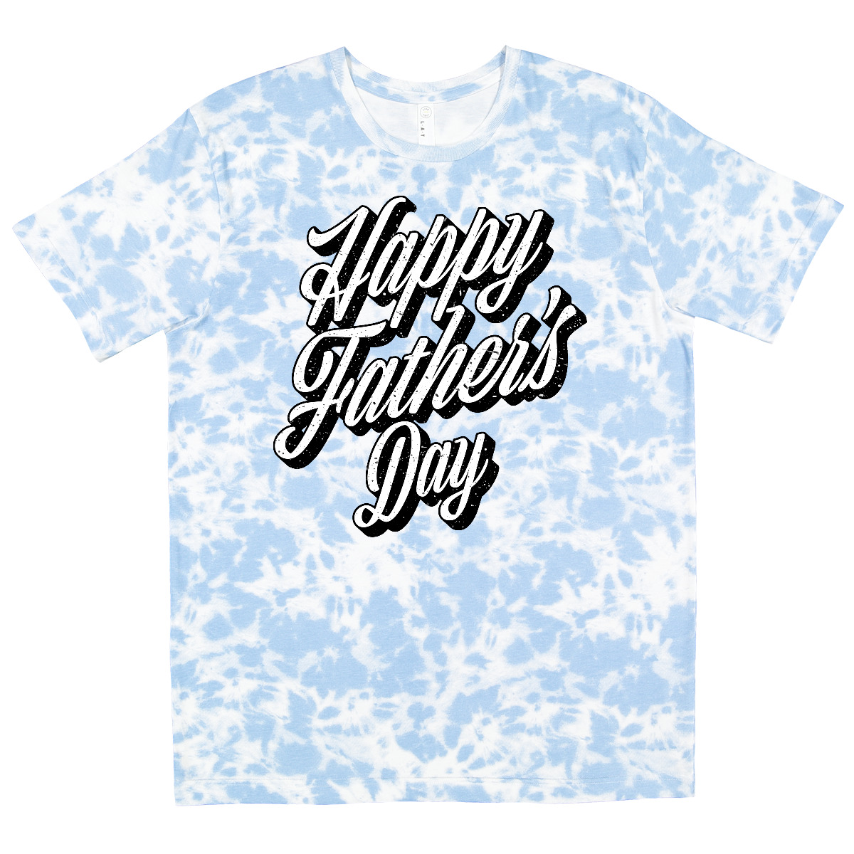 Inktastic Happy Fathers Day Script With Grunge Text T-Shirt First 1st For Dad - Picture 8 of 9