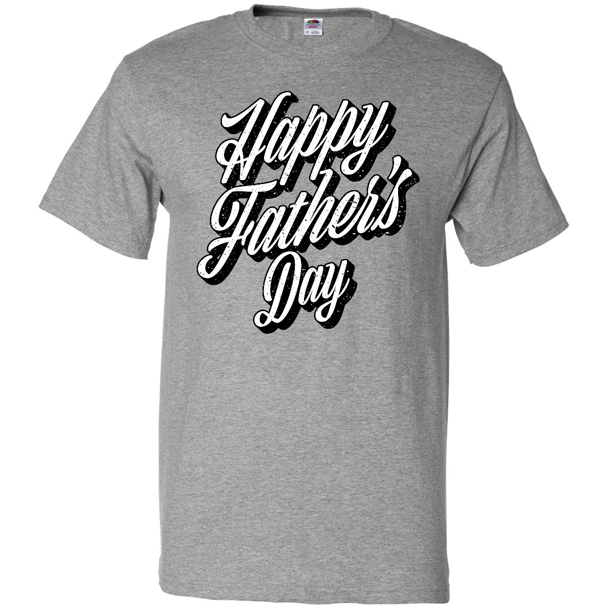 Inktastic Happy Fathers Day Script With Grunge Text T-Shirt First 1st For Dad - Picture 3 of 9