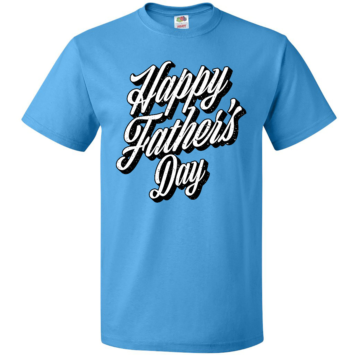 Inktastic Happy Fathers Day Script With Grunge Text T-Shirt First 1st For Dad - Picture 5 of 9