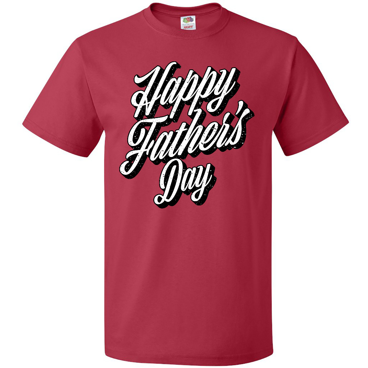 Inktastic Happy Fathers Day Script With Grunge Text T-Shirt First 1st For Dad - Picture 6 of 9