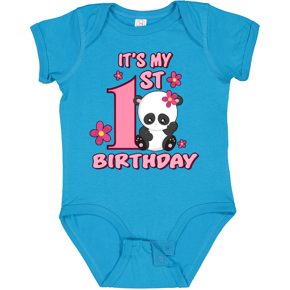 Inktastic It's My First Birthday With Panda Bear Baby Bodysuit Birthdays Girls 1 - Picture 7 of 8
