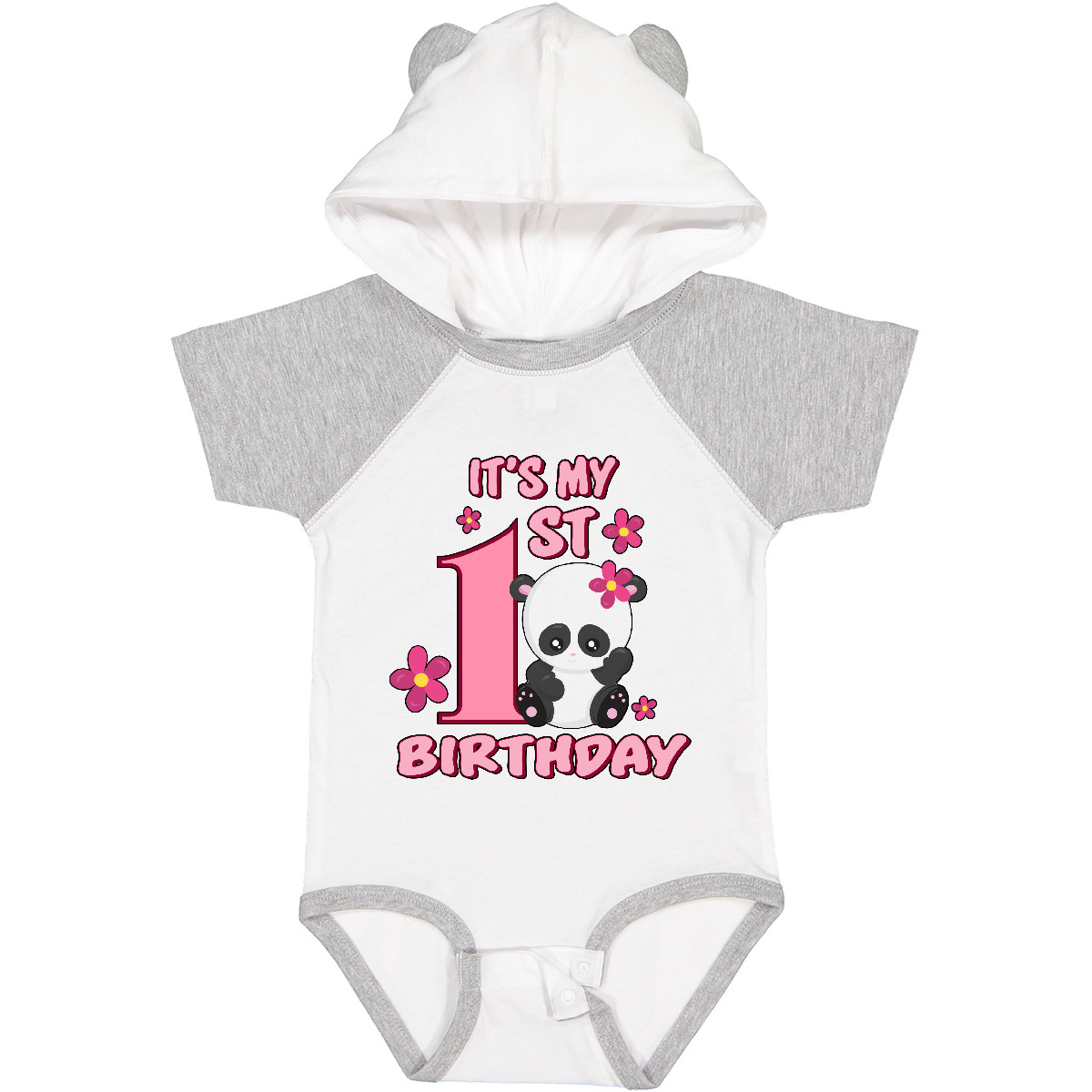 Inktastic It's My First Birthday With Panda Bear Baby Bodysuit Birthdays Girls 1 - Picture 8 of 8