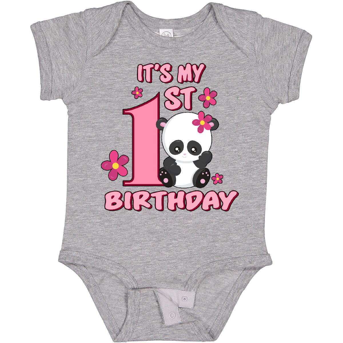 Inktastic It's My First Birthday With Panda Bear Baby Bodysuit Birthdays Girls 1 - Picture 3 of 8