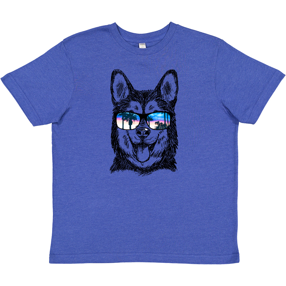 Inktastic Siberian Husky Sketch Portrait With Sunglasses Youth T-Shirt Pets Dog