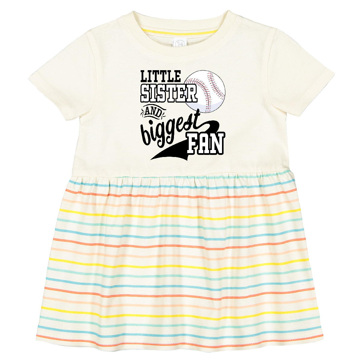 Inktastic Little Sister And Biggest Baseball Fan Infant Dress Sports Fans School