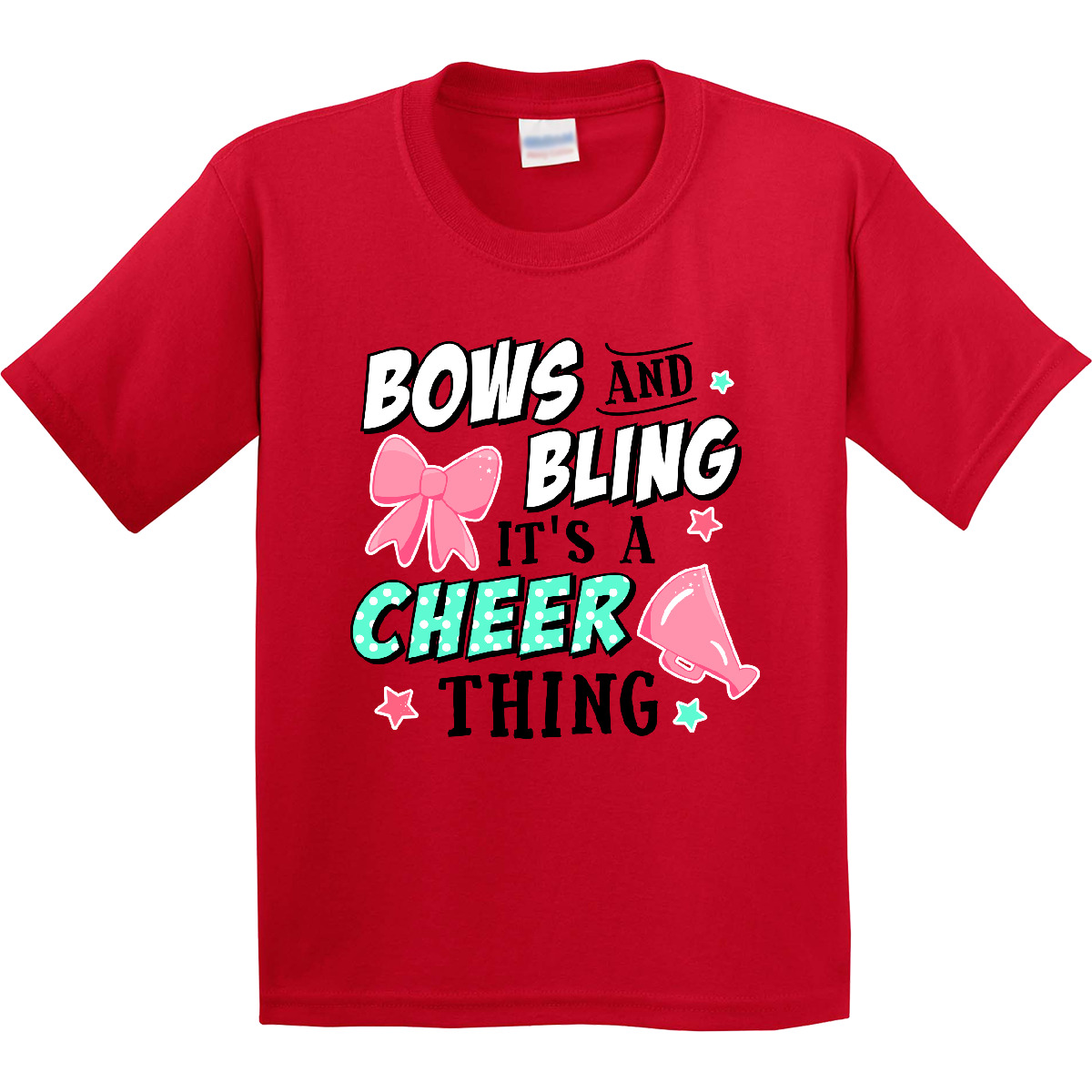 Inktastic Bows And Bling Its A Cheerleading Thing Youth T-Shirt Sports Stars I - Picture 2 of 4