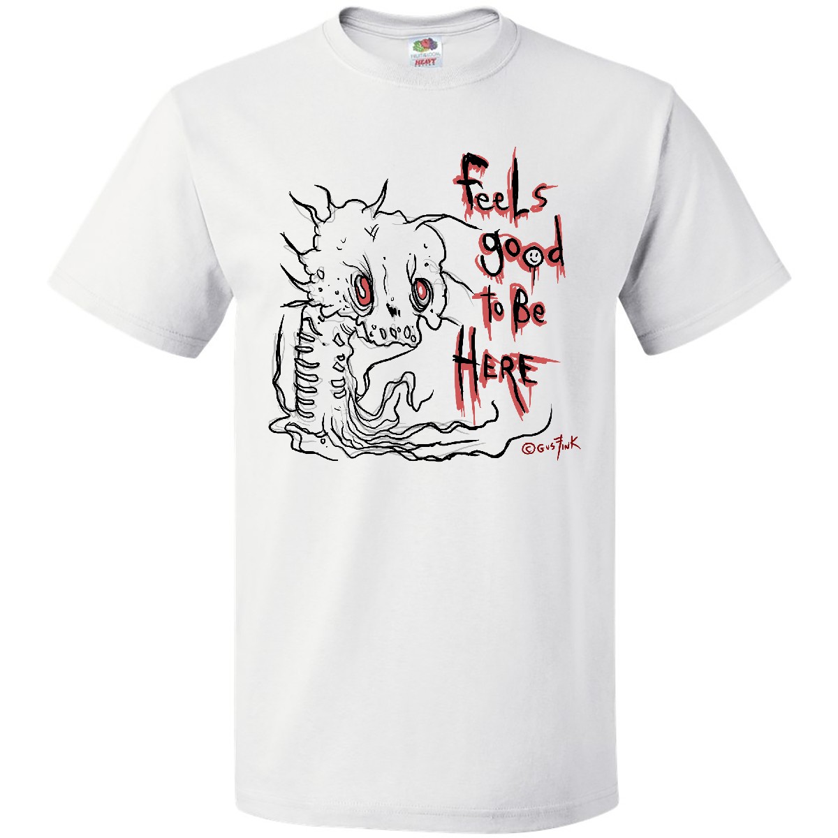Inktastic Feels Good T-Shirt Spooky Skull Monster Creepy Goth Horror Mens Adult - Picture 4 of 4