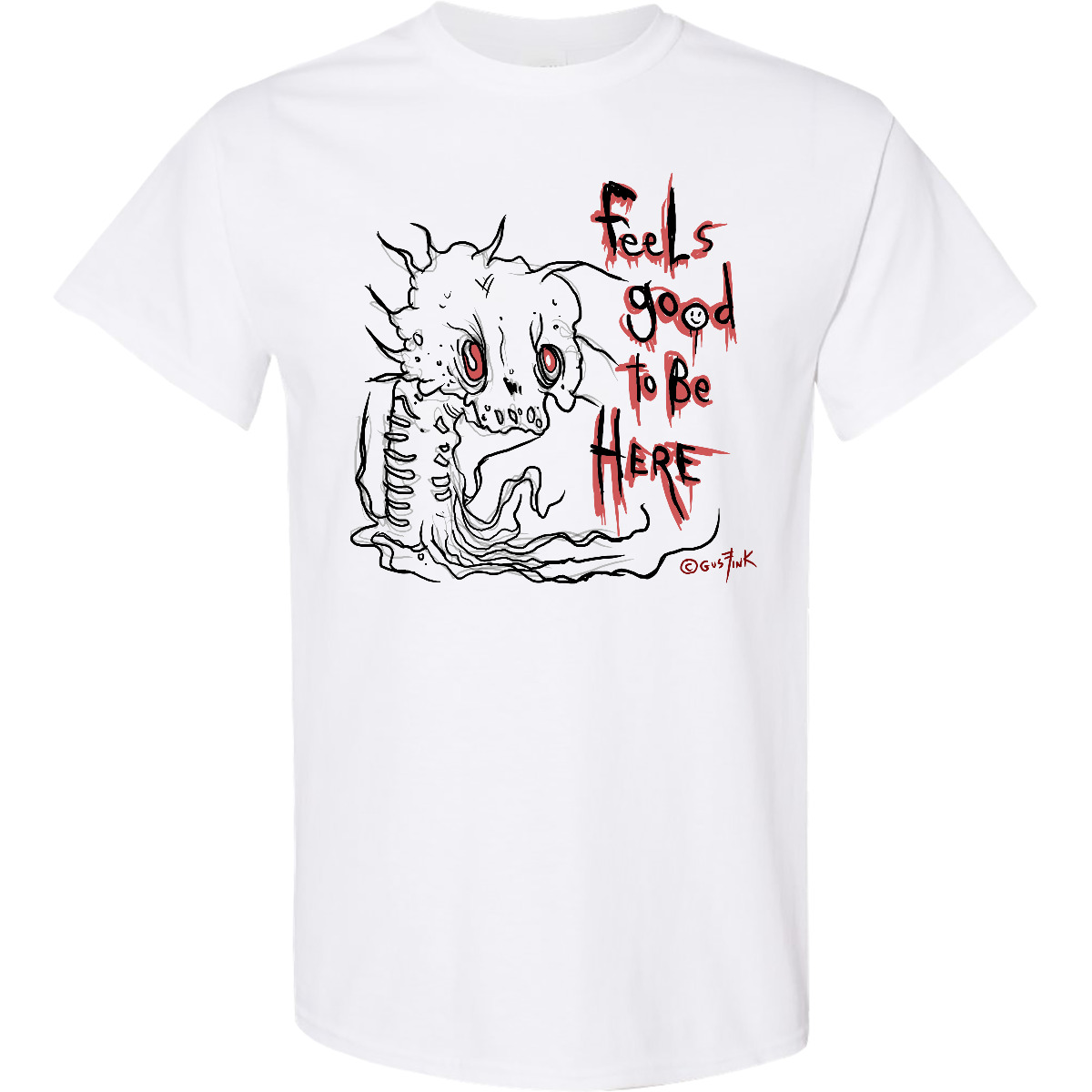 Inktastic Feels Good T-Shirt Spooky Skull Monster Creepy Goth Horror Mens Tees