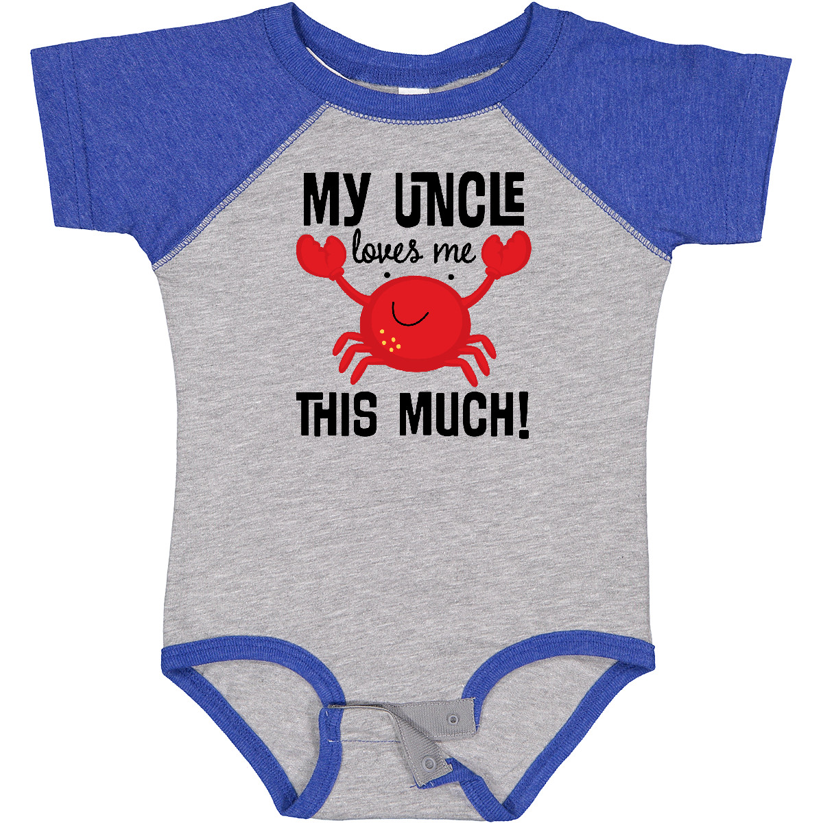 Inktastic Uncle Loves Me Childs Crab Baby Bodysuit Niece Nephew From Cute Funny - Picture 8 of 15