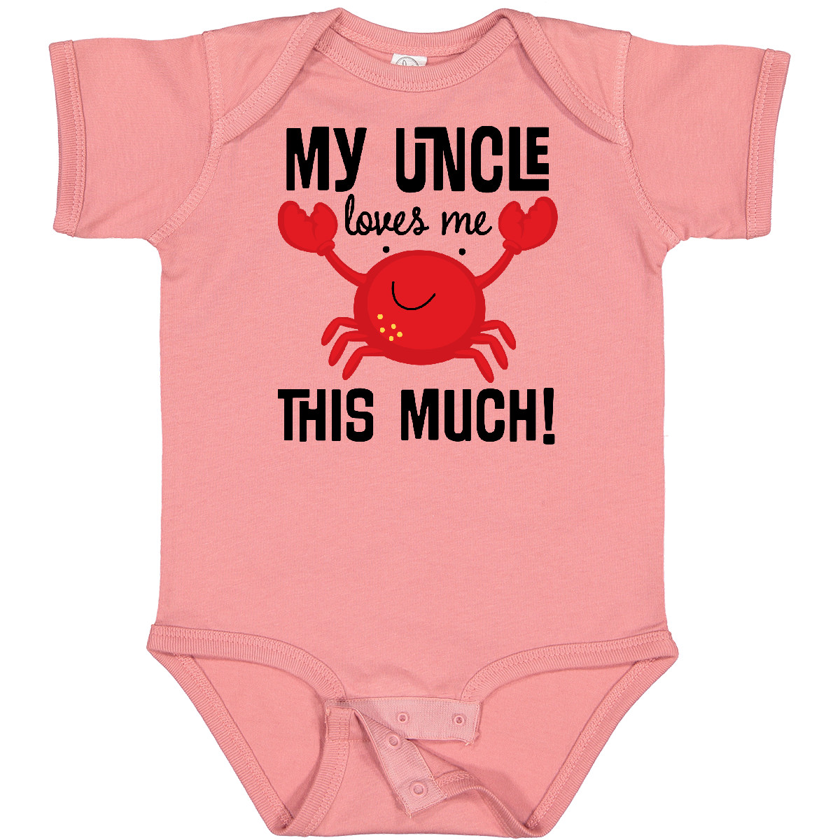 Inktastic Uncle Loves Me Childs Crab Baby Bodysuit Niece Nephew From Cute Funny - Picture 10 of 15