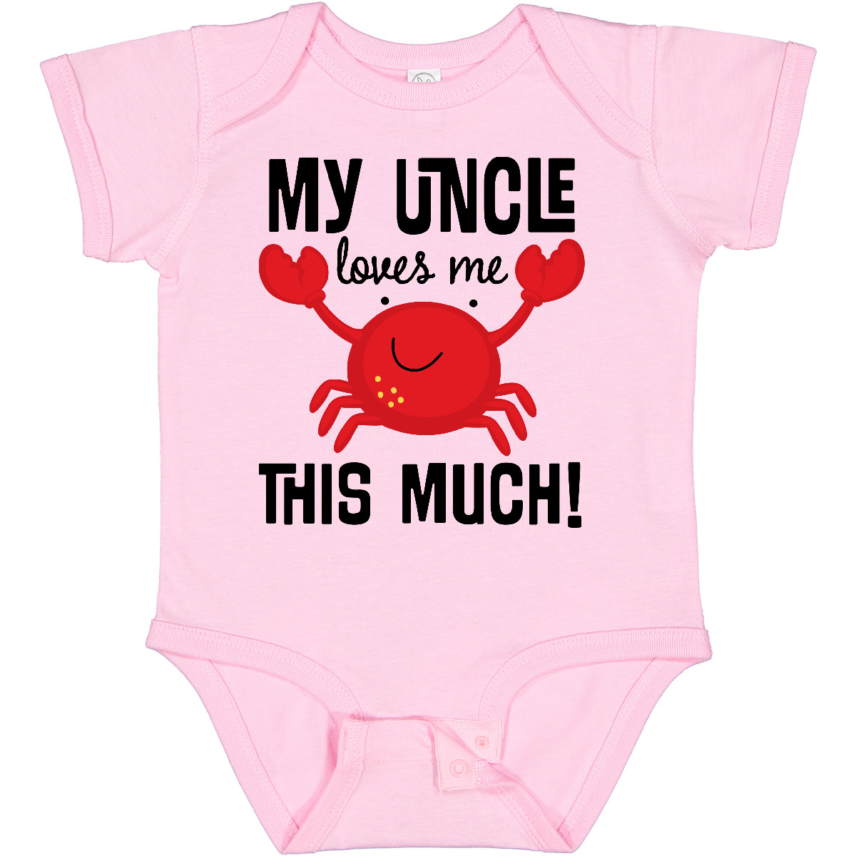 Inktastic Uncle Loves Me Childs Crab Baby Bodysuit Niece Nephew From Cute Funny - Picture 12 of 15