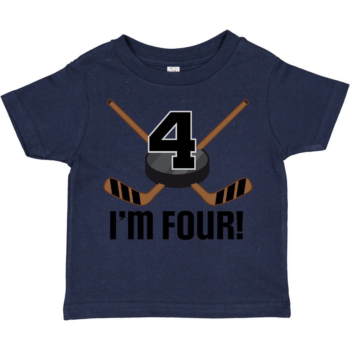 Inktastic 4th Birthday Ice Hockey Sports Party Boys Toddler T-Shirt Four 4 Year - Picture 8 of 12
