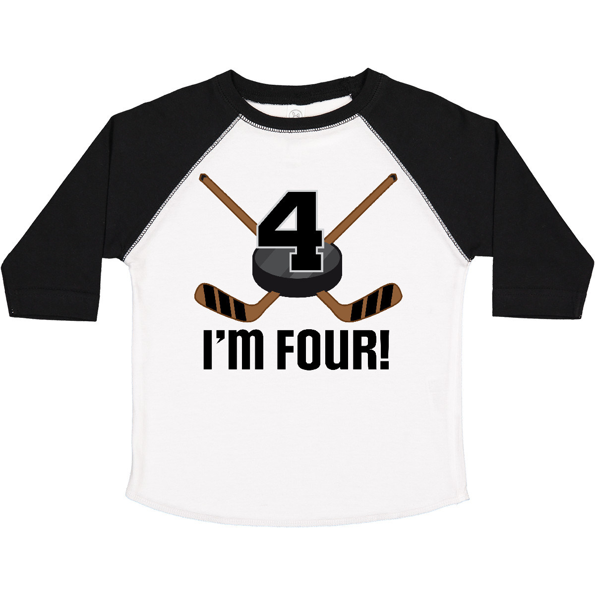 Inktastic 4th Birthday Ice Hockey Sports Party Boys Toddler T-Shirt Four 4 Year - Picture 12 of 12