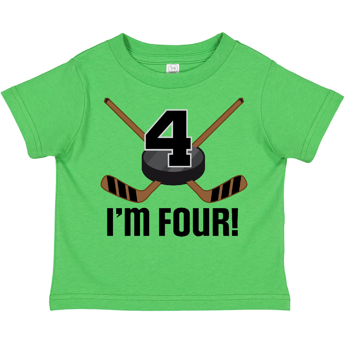 Inktastic 4th Birthday Ice Hockey Sports Party Boys Toddler T-Shirt Four 4 Year - Picture 2 of 12