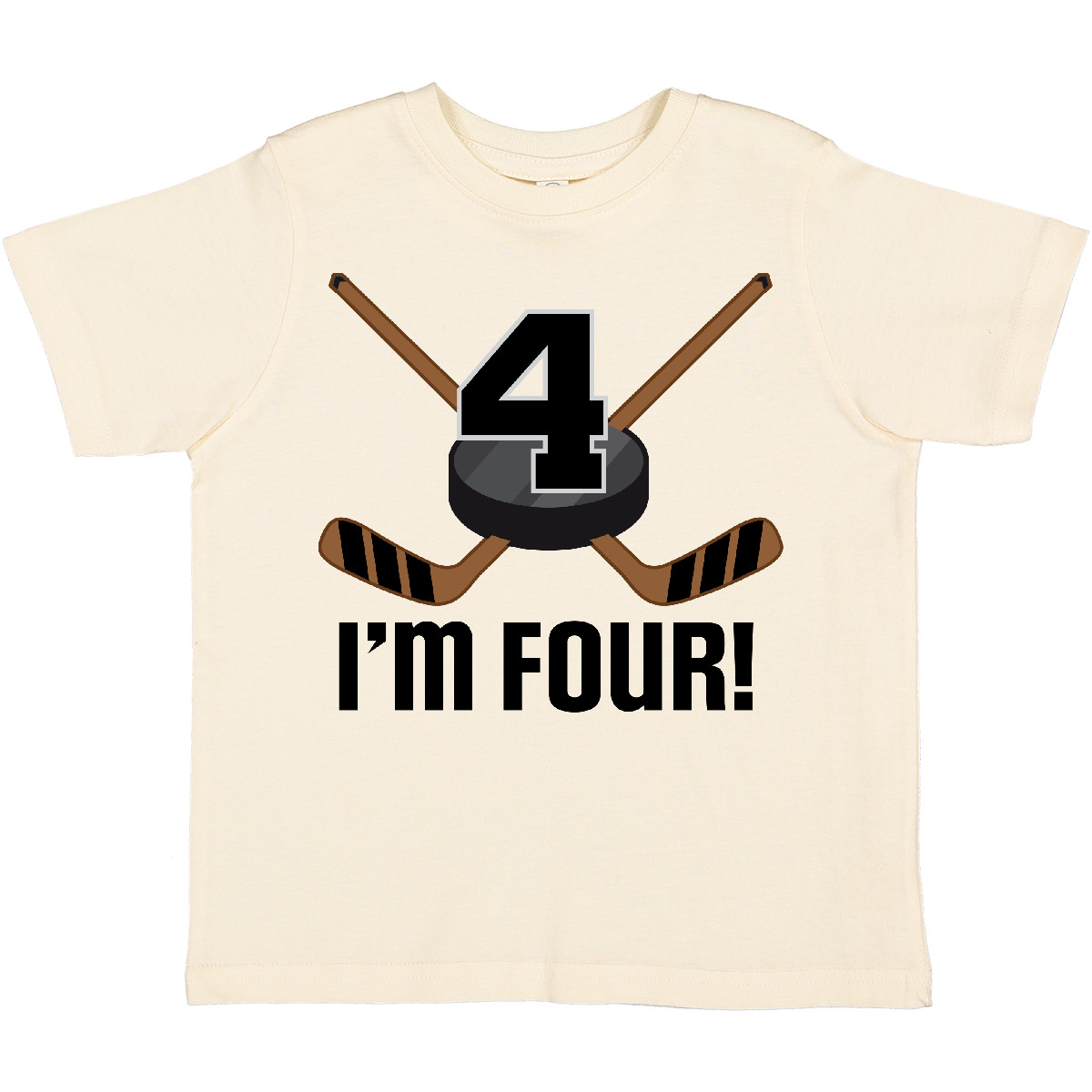 Inktastic 4th Birthday Ice Hockey Sports Party Boys Toddler T-Shirt Four 4 Year - Picture 7 of 12