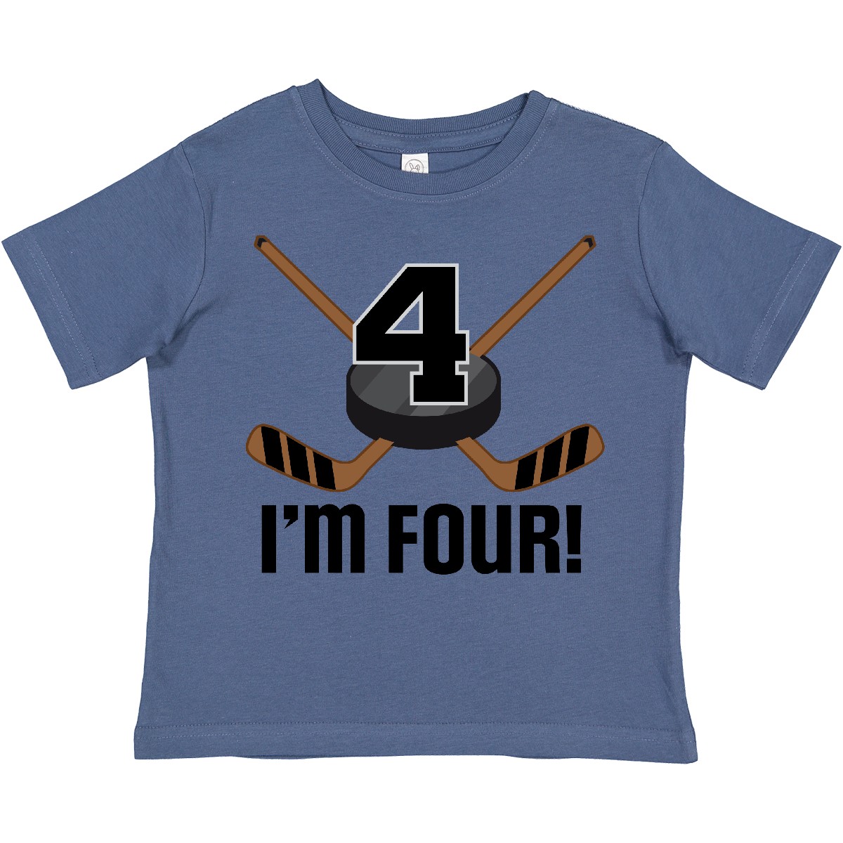 Inktastic 4th Birthday Ice Hockey Sports Party Boys Toddler T-Shirt Four 4 Year - Picture 6 of 12