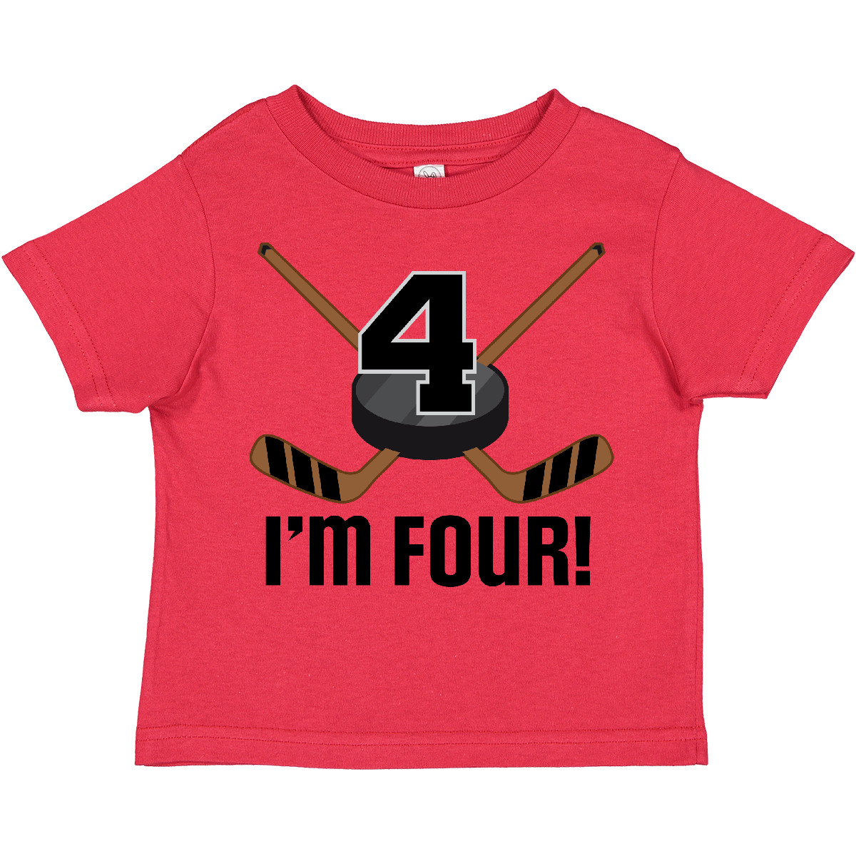 Inktastic 4th Birthday Ice Hockey Sports Party Boys Toddler T-Shirt Four 4 Year - Picture 9 of 12