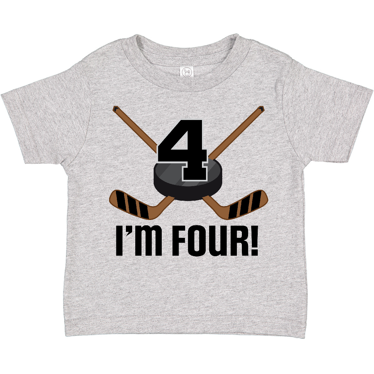 Inktastic 4th Birthday Ice Hockey Sports Party Boys Toddler T-Shirt Four 4 Year - Picture 4 of 12