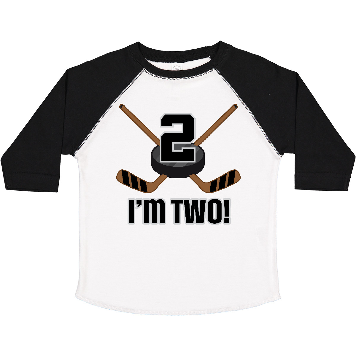 Inktastic 2nd Birthday Ice Hockey Sports Party Boys Toddler T-Shirt Two 2 Year - Picture 10 of 10