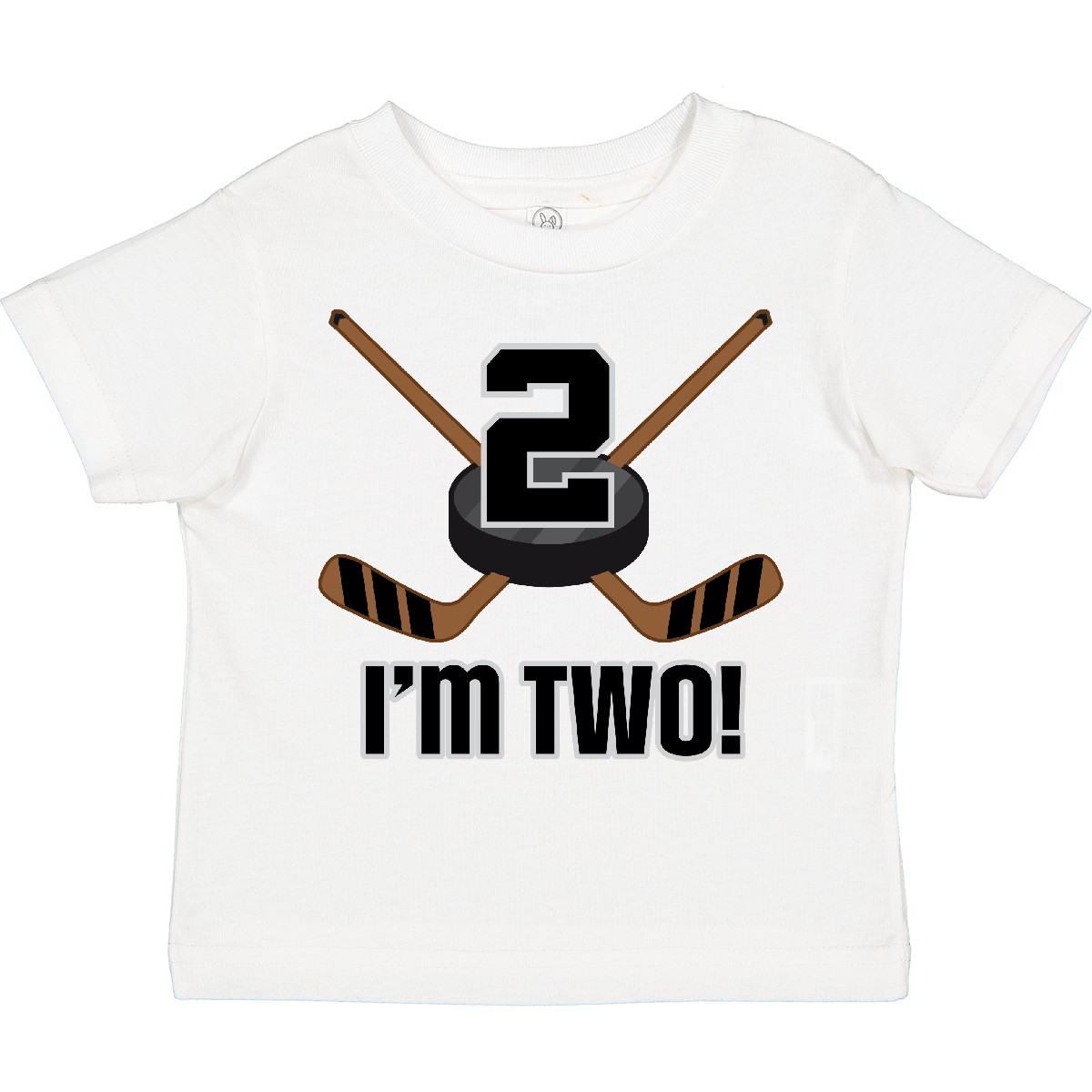 Inktastic 2nd Birthday Ice Hockey Sports Party Boys Toddler T-Shirt Two 2 Year - Picture 9 of 10