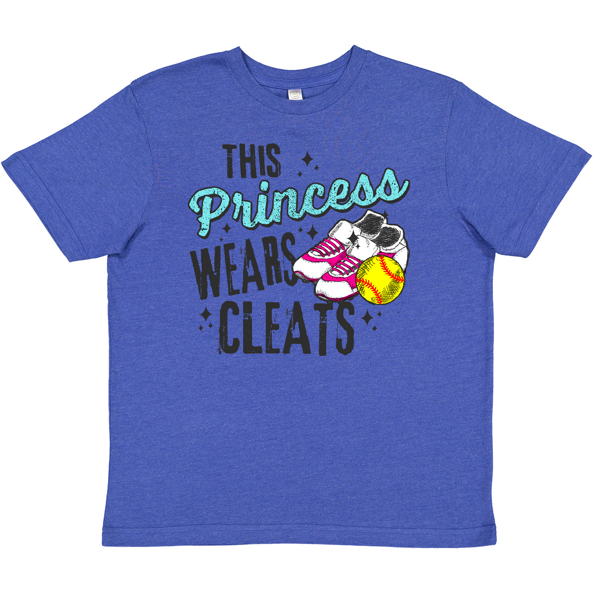 Inktastic This Princess Wears Cleats With Softball And Cleats Youth T-Shirt I - Picture 3 of 4