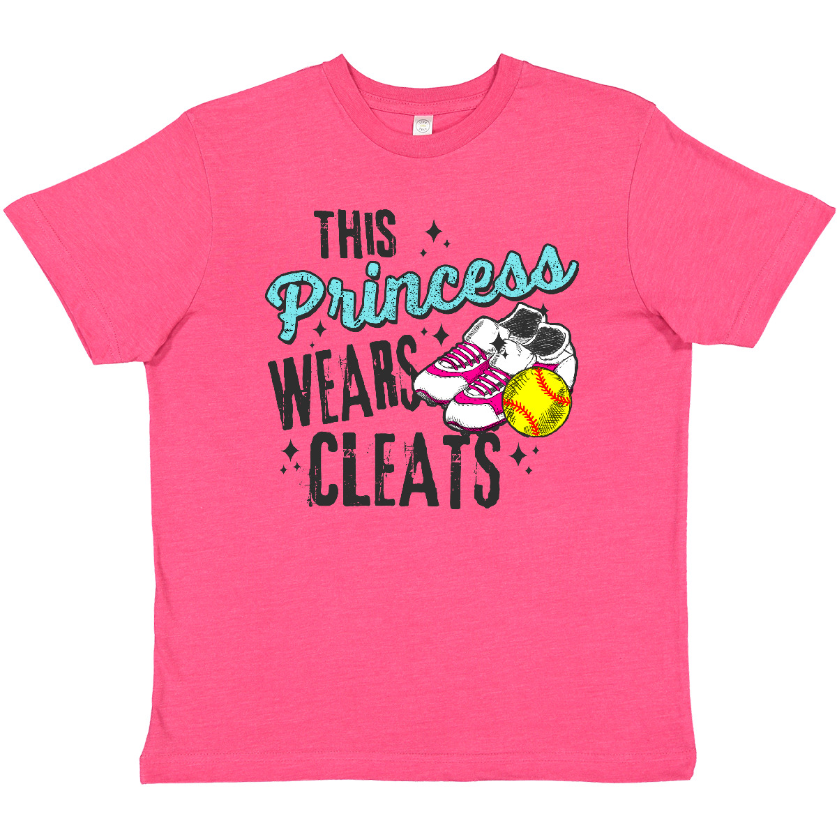 Inktastic This Princess Wears Cleats With Softball And Cleats Youth T-Shirt I - Picture 2 of 4