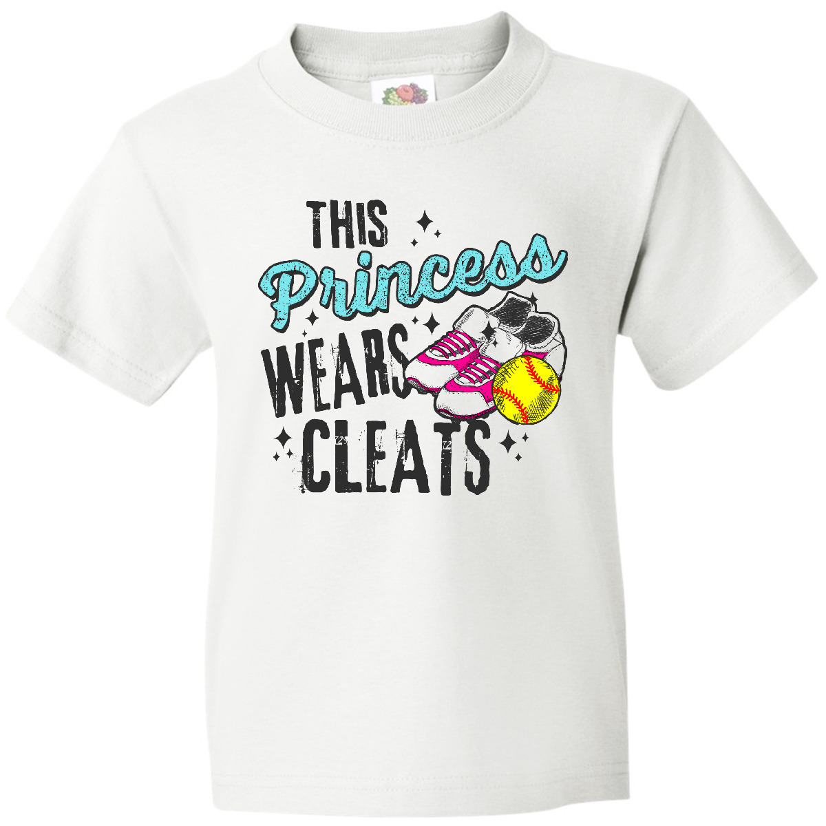 Inktastic This Princess Wears Cleats With Softball And Cleats Youth T-Shirt I - Picture 4 of 4