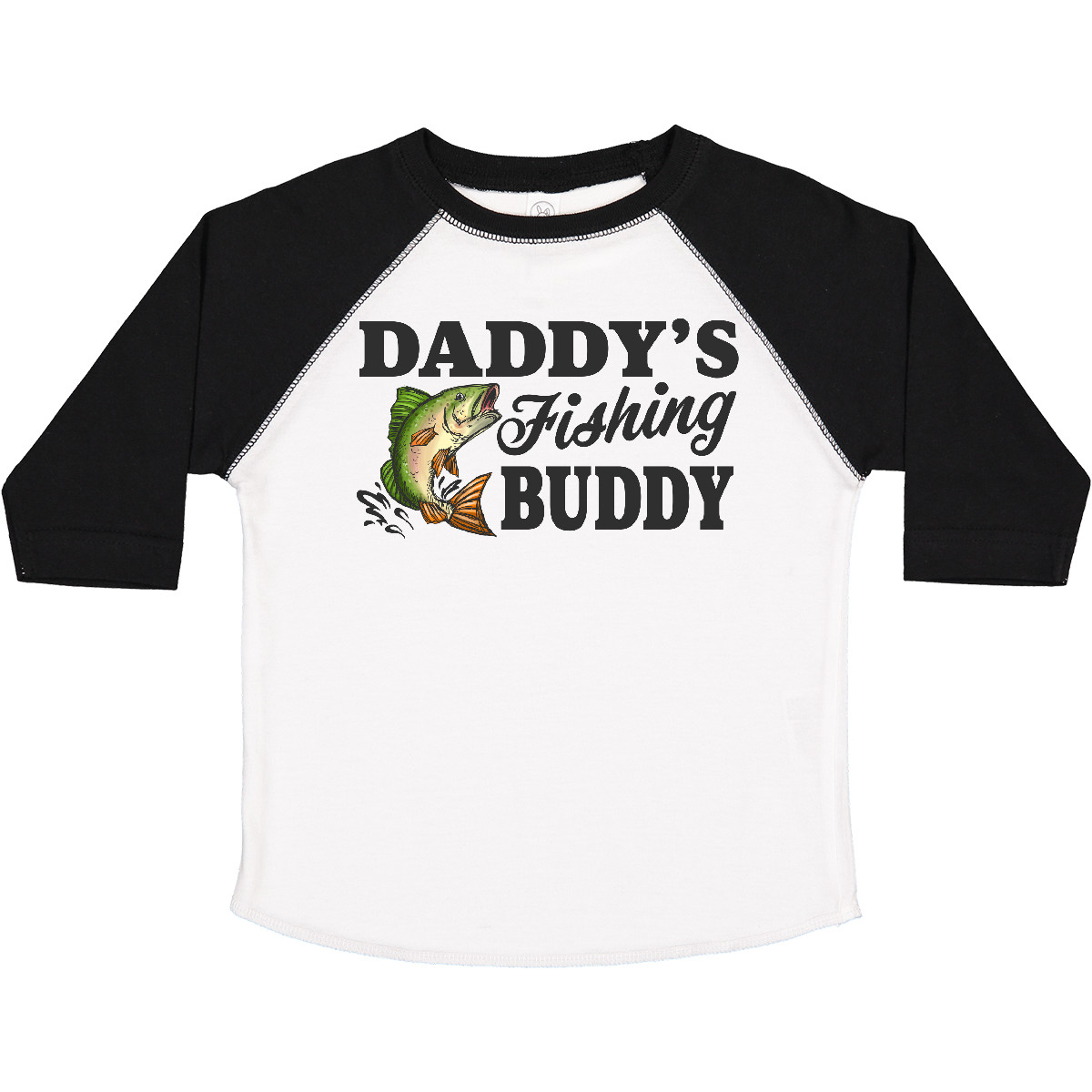 Inktastic Daddy's Fishing Buddy Toddler T-Shirt Kids Little Fish Illustration I - Picture 9 of 9