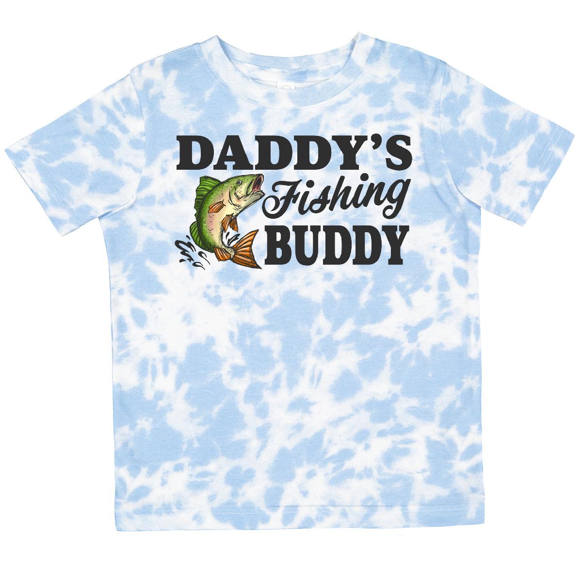 Inktastic Daddy's Fishing Buddy Toddler T-Shirt Kids Little Fish Illustration I - Picture 8 of 9
