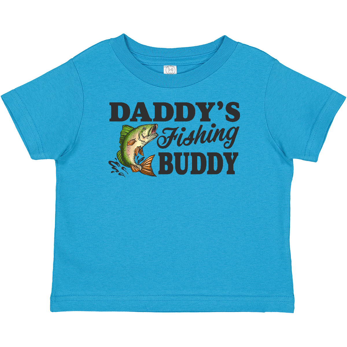 Inktastic Daddy's Fishing Buddy Baby T-Shirt Kids Little Fish Illustration I For - Bild 3 von 3