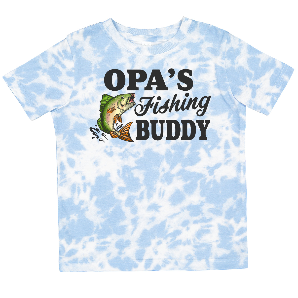 Inktastic Opa's Fishing Buddy Toddler T-Shirt Kids Little Fish Illustration I - Picture 5 of 6