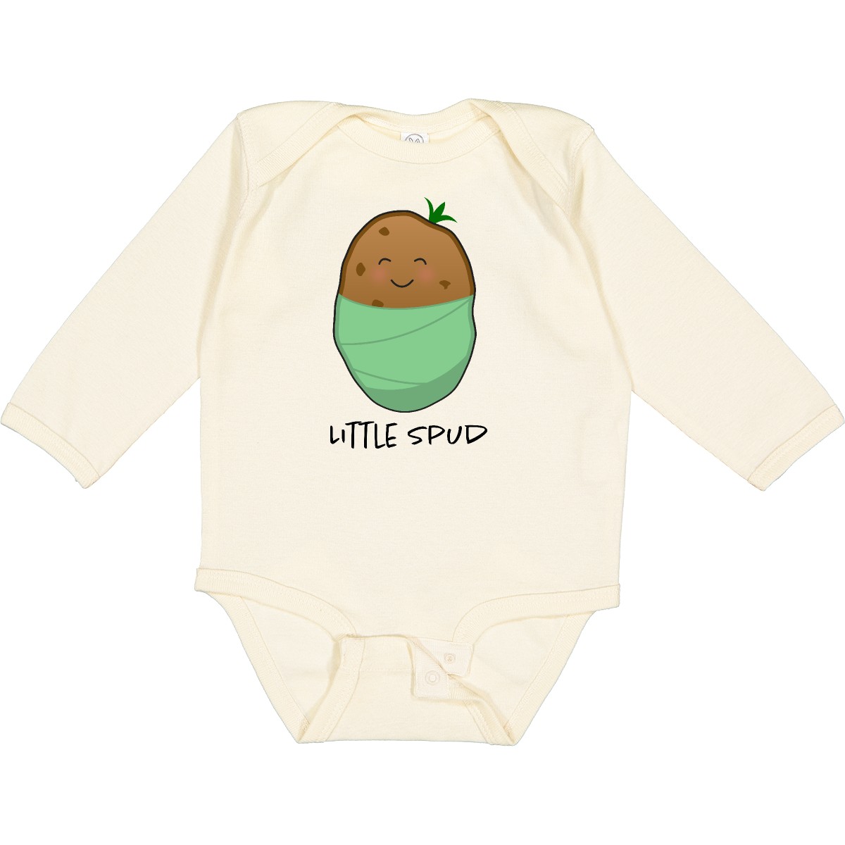 Inktastic Little Spud Green Long Sleeve Creeper Food Potato Cute National Day