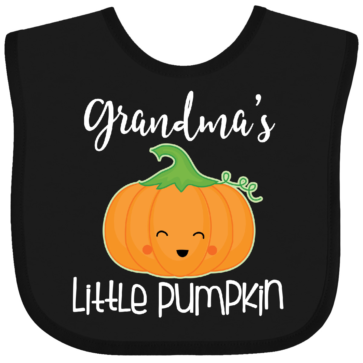 Inktastic Grandma Little Pumpkin Halloween Baby Bib Grandmas Cute Holiday Infant - Picture 2 of 8