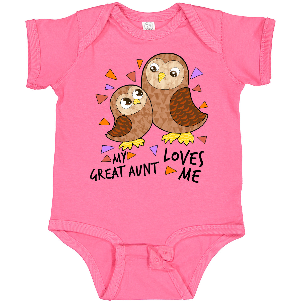 Inktastic My Great Aunt Loves Me- Cute Owl Family Baby Bodysuit Owls Auntie Kid - Picture 6 of 9
