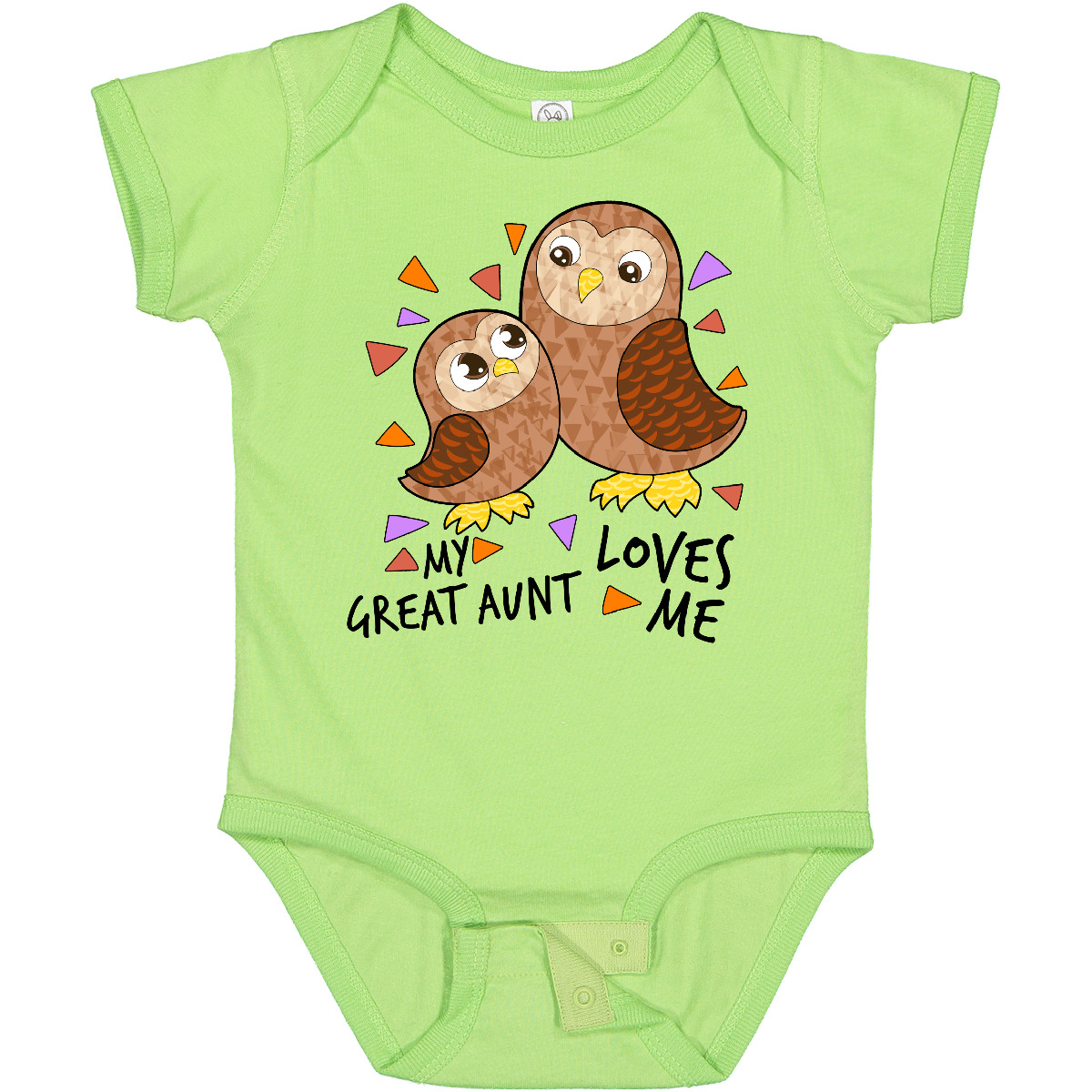 Inktastic My Great Aunt Loves Me- Cute Owl Family Baby Bodysuit Owls Auntie Kid - Picture 7 of 9