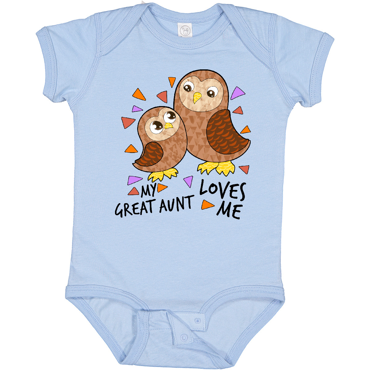 Inktastic My Great Aunt Loves Me- Cute Owl Family Baby Bodysuit Owls Auntie Kid - Picture 3 of 9