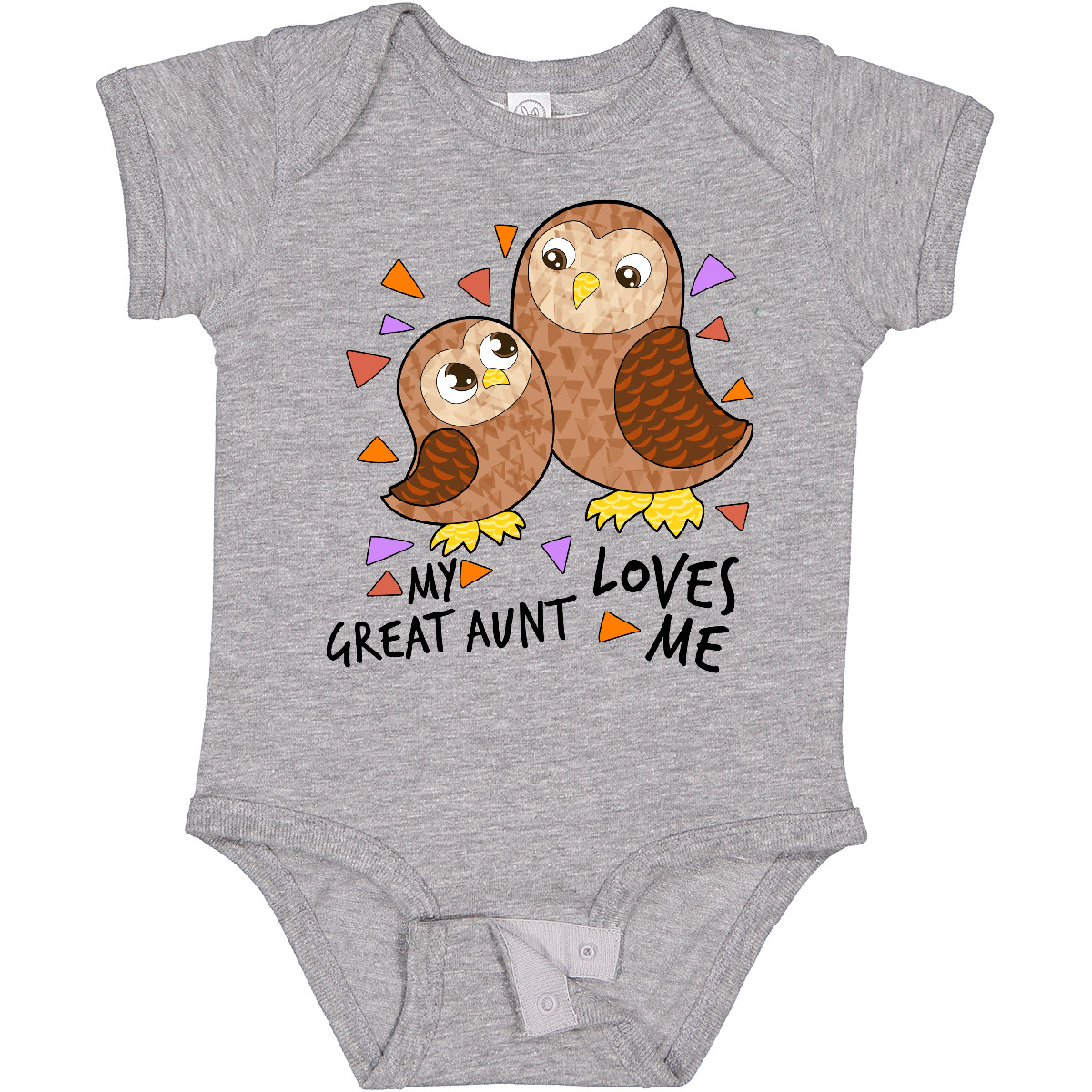 Inktastic My Great Aunt Loves Me- Cute Owl Family Baby Bodysuit Owls Auntie Kid - Picture 4 of 9