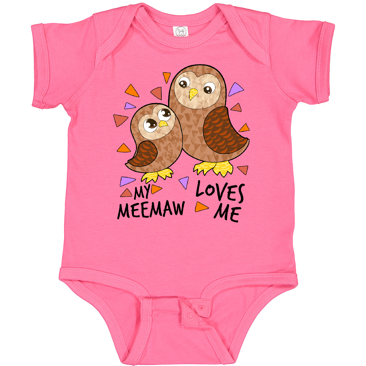Inktastic My Meemaw Loves Me- Cute Owl Family Baby Bodysuit Owls Grandma Kid - Picture 4 of 7