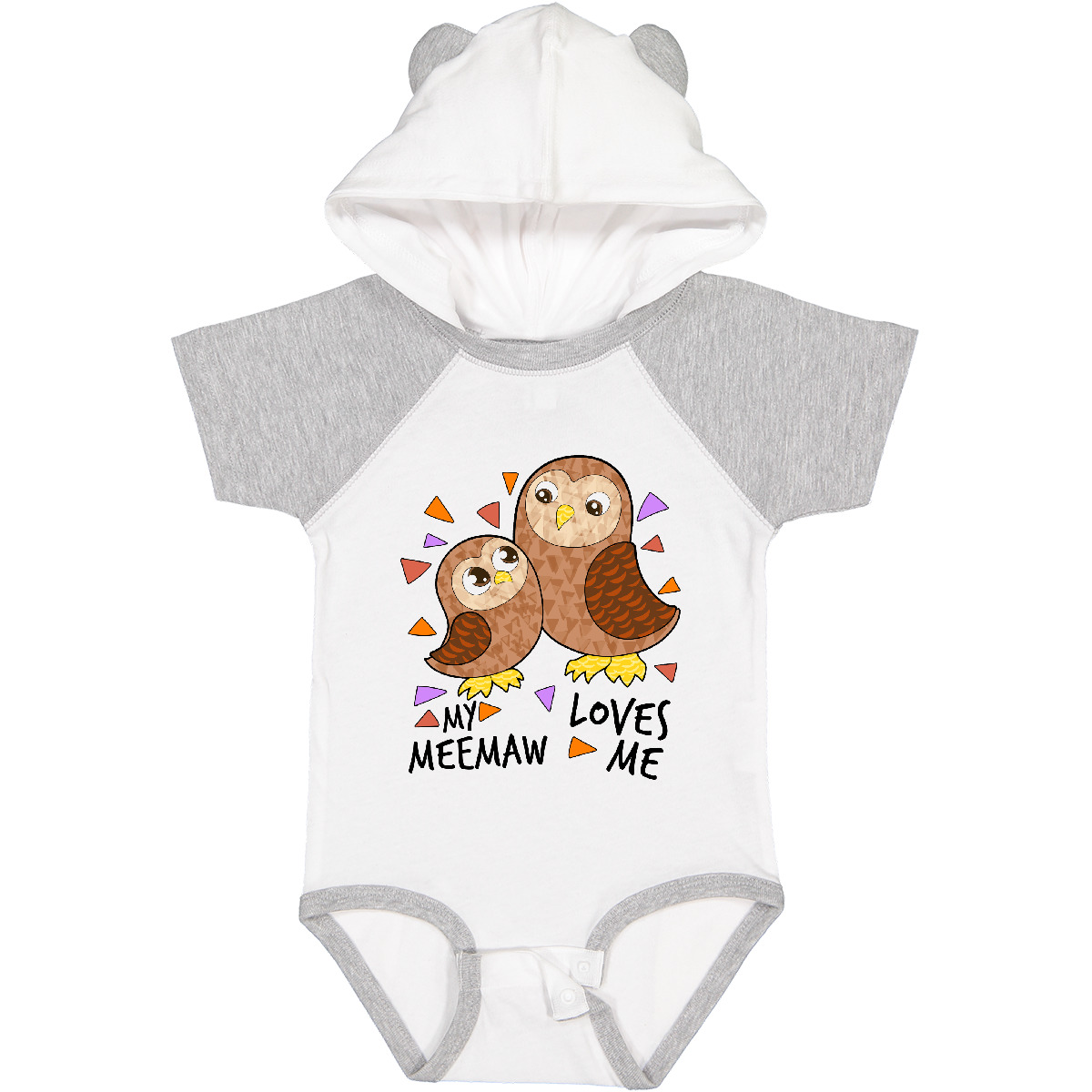 Inktastic My Meemaw Loves Me- Cute Owl Family Baby Bodysuit Owls Grandma Kid - Picture 7 of 7