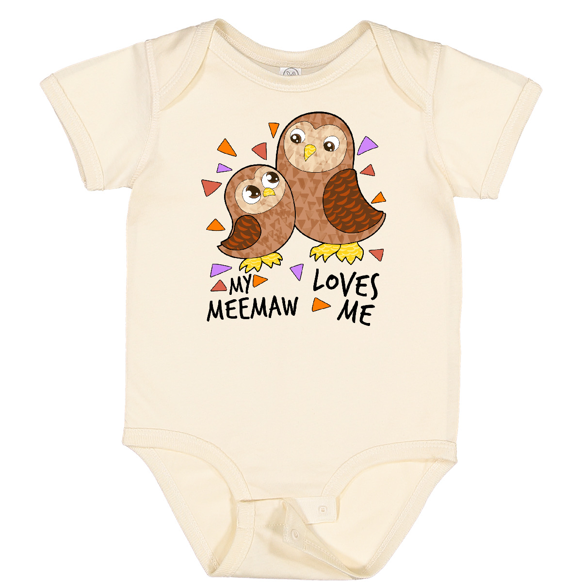 Inktastic My Meemaw Loves Me- Cute Owl Family Baby Bodysuit Owls Grandma Kid - Picture 5 of 7