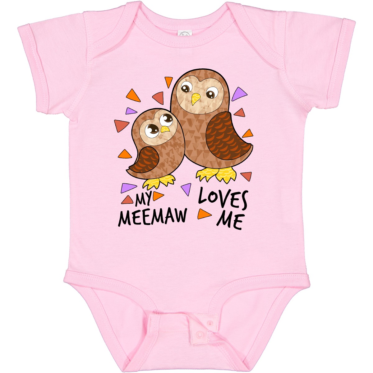 Inktastic My Meemaw Loves Me- Cute Owl Family Baby Bodysuit Owls Grandma Kid - Picture 6 of 7