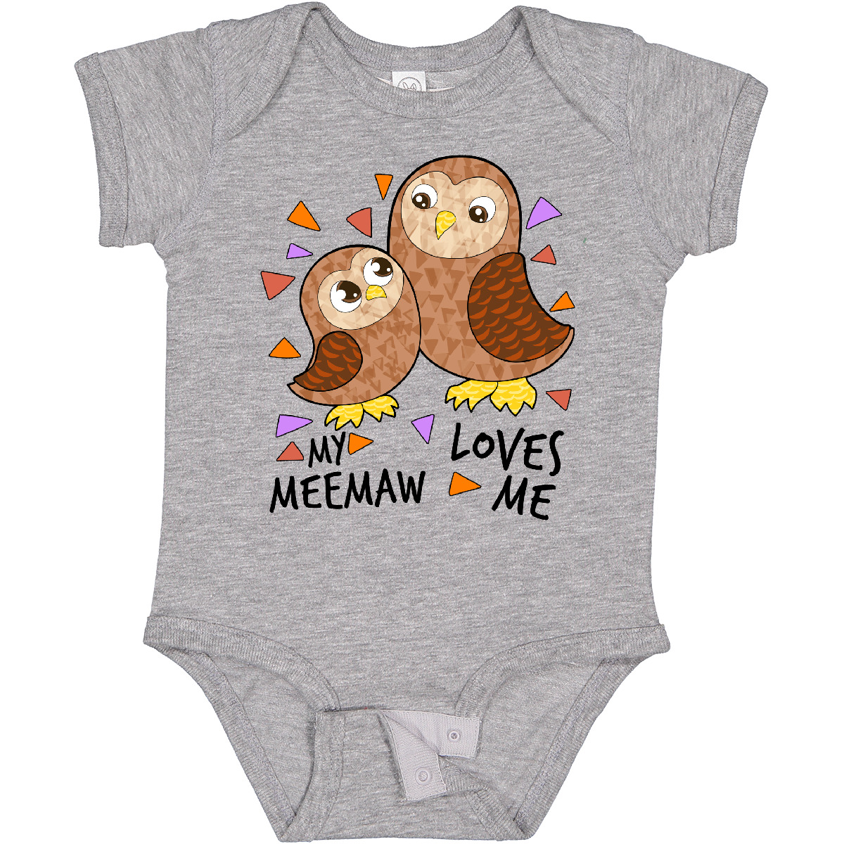 Inktastic My Meemaw Loves Me- Cute Owl Family Baby Bodysuit Owls Grandma Kid - Picture 3 of 7