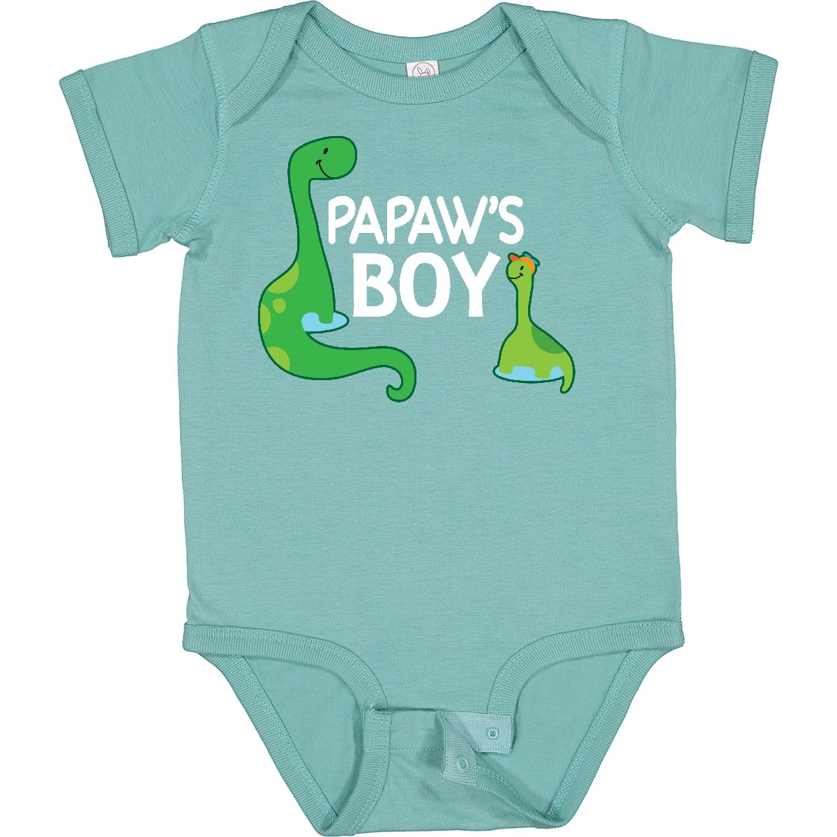 Inktastic Papaw’s Boy Grandson Baby Bodysuit Papaw Boys Dinosaur Dino Idea Cute