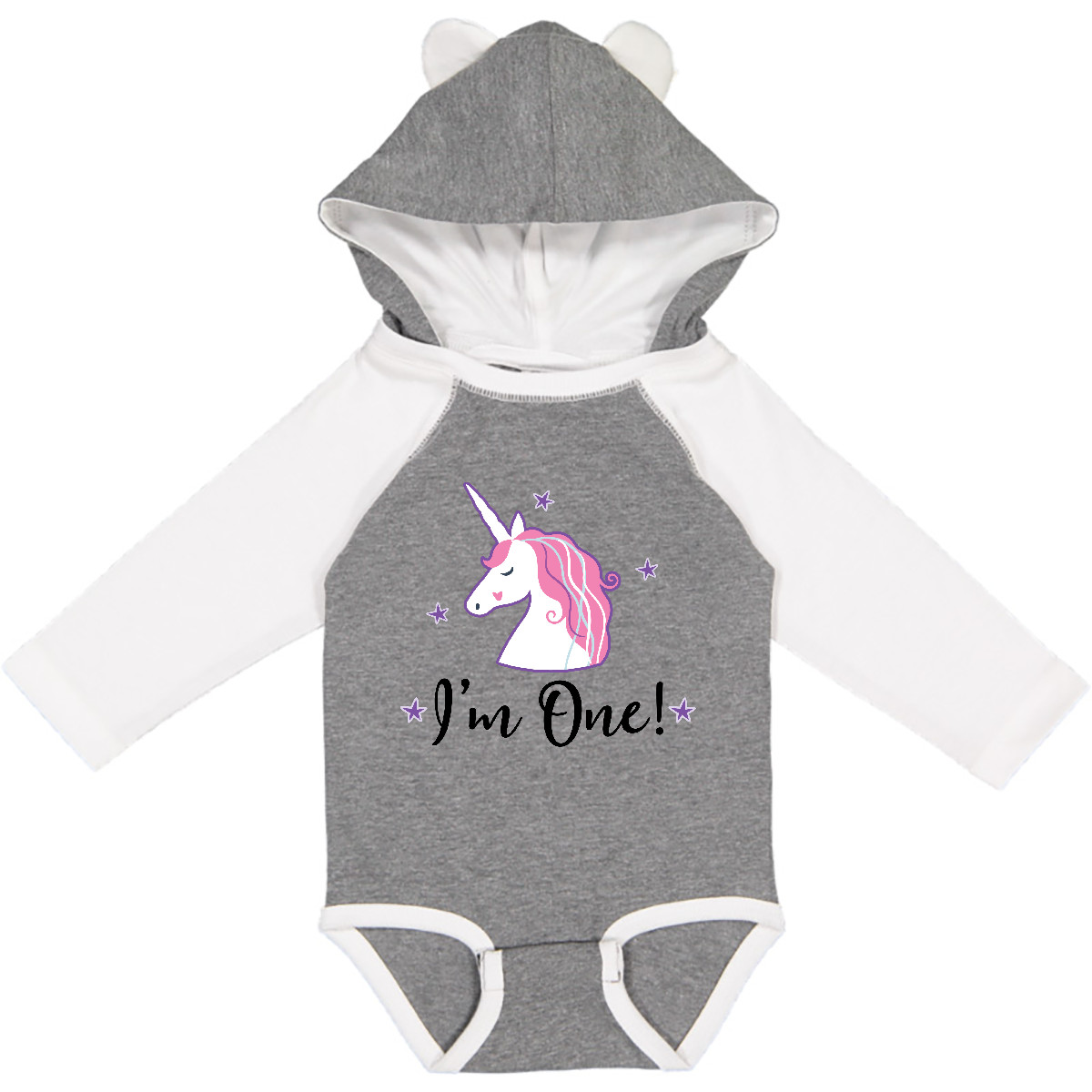 Inktastic 1st Birthday Unicorn Long Sleeve Creeper First Cute Gift For Hws - Picture 3 of 10