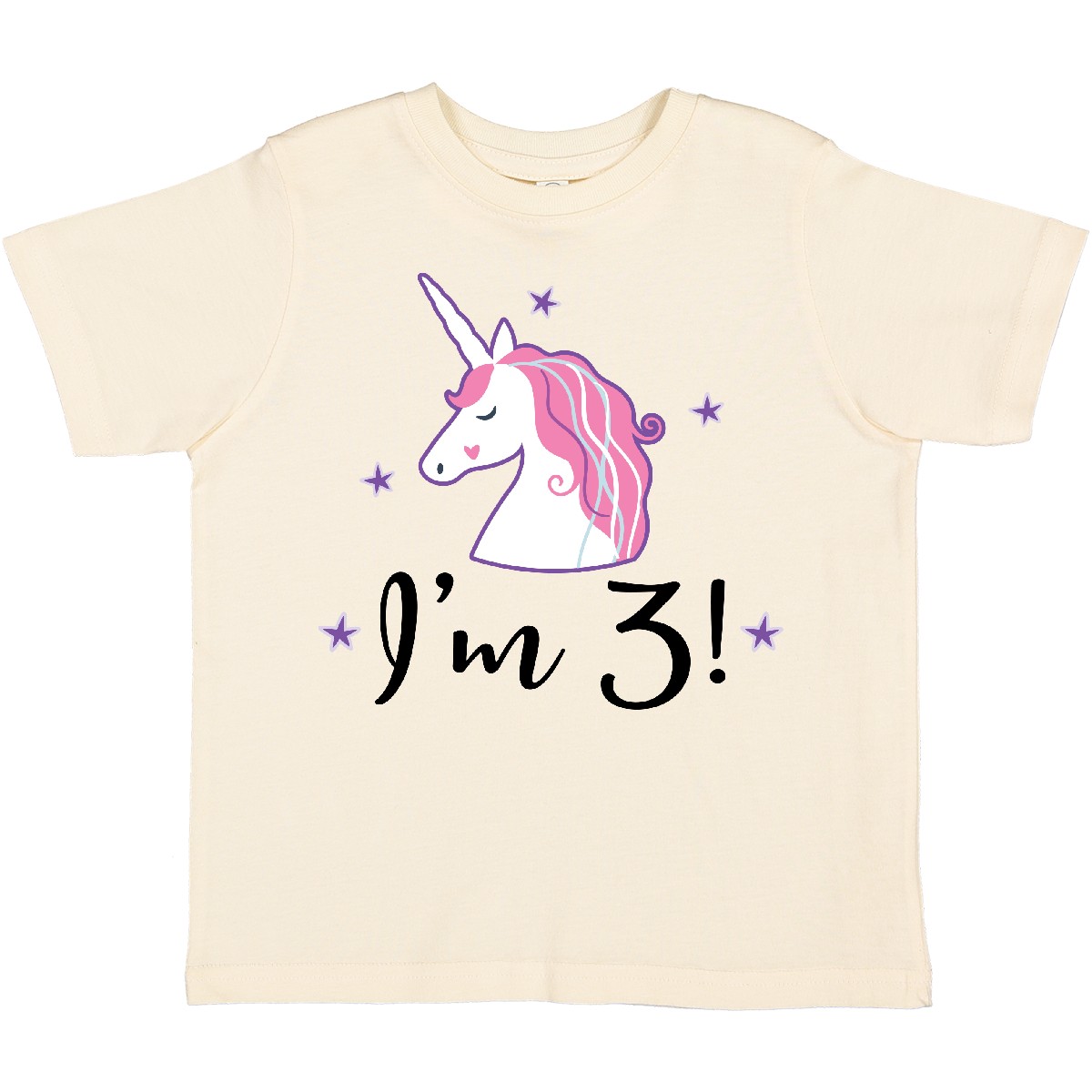 Inktastic Third Birthday Cute Unicorn Toddler T-Shirt 3rd Three 3 Year Old Im - Picture 6 of 10