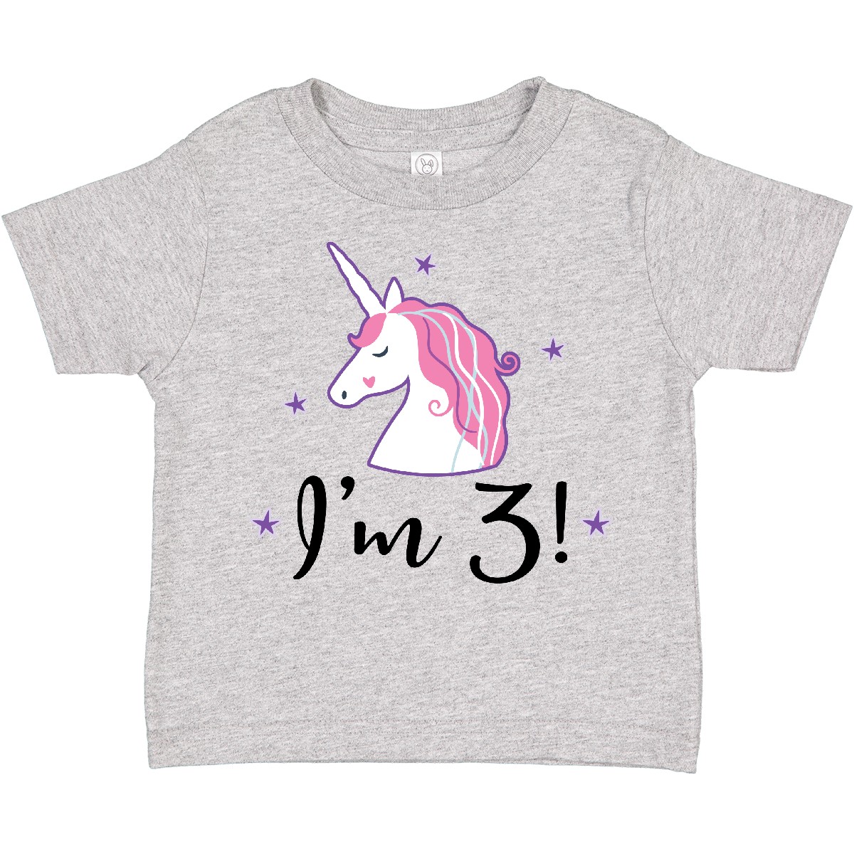 Inktastic Third Birthday Cute Unicorn Toddler T-Shirt 3rd Three 3 Year Old Im - Picture 2 of 10