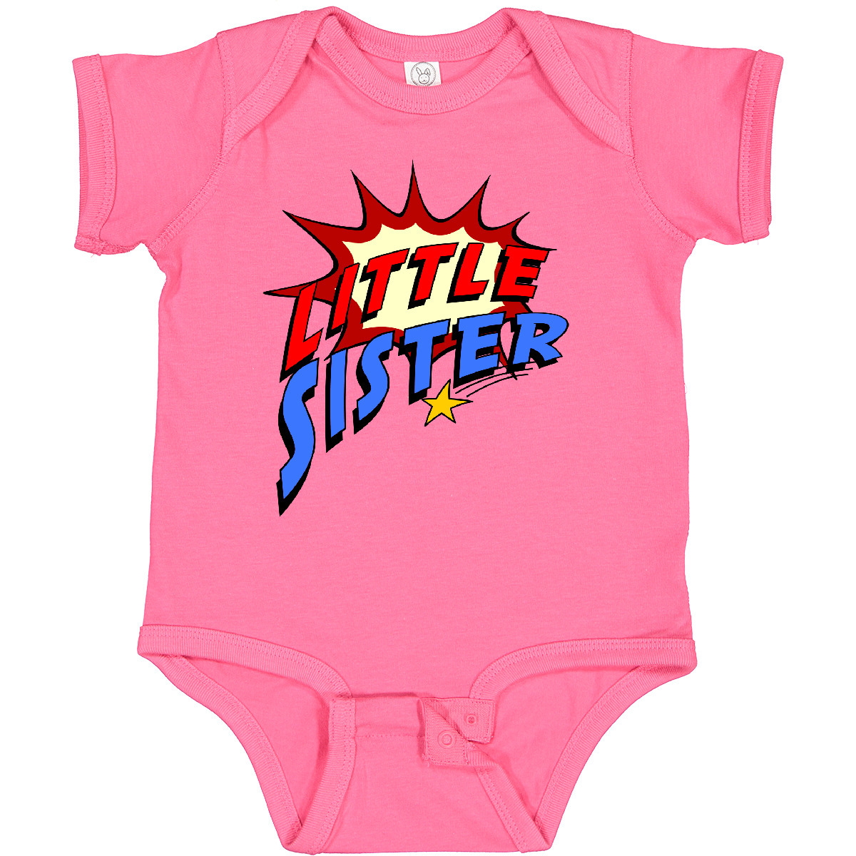 Inktastic Little Sister Superhero Baby Bodysuit Super Hero Comic Book Sis Infant