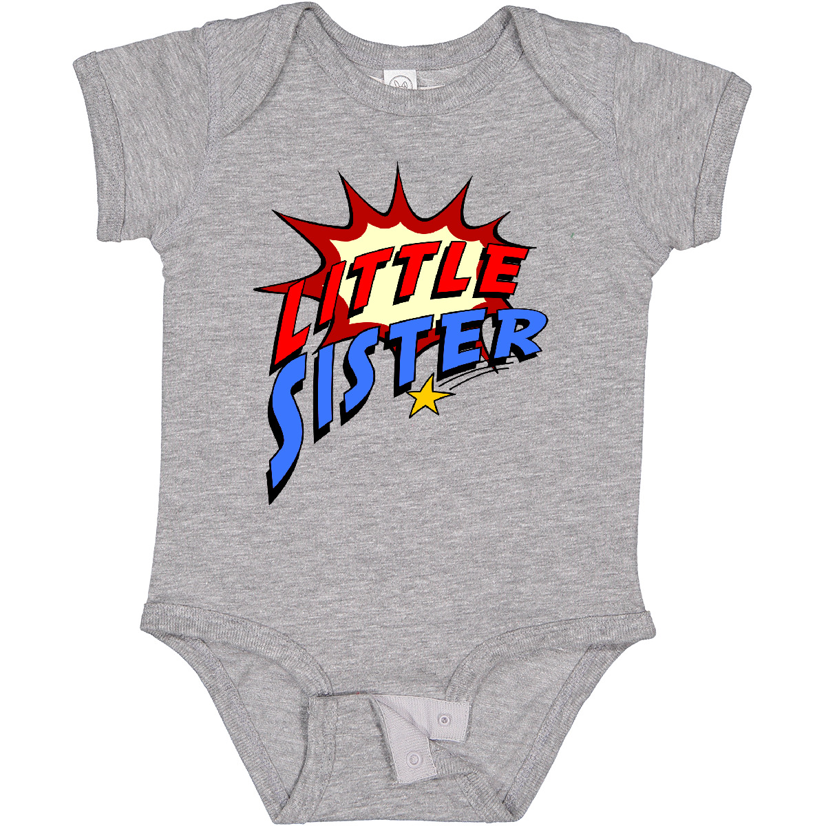 Inktastic Little Sister Superhero Baby Bodysuit Super Hero Comic Book Sis Infant