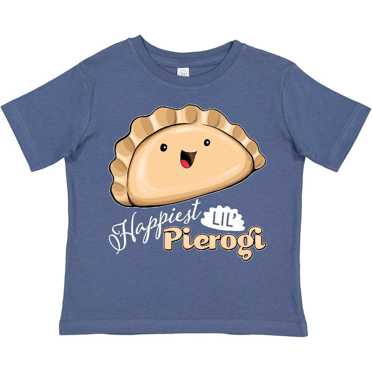 Inktastic Happiest Lil' Pierogi Toddler T-Shirt Food Cute Polish Cuisine Tasty - Picture 4 of 10